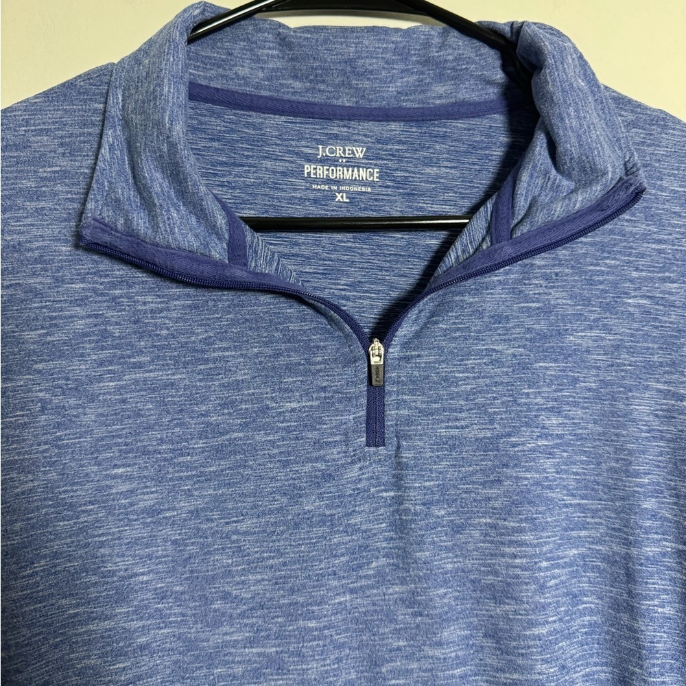 J.Crew Performance 1/4 Zip Pullover XL Blue Athletic Shirt - Picture 3 of 3